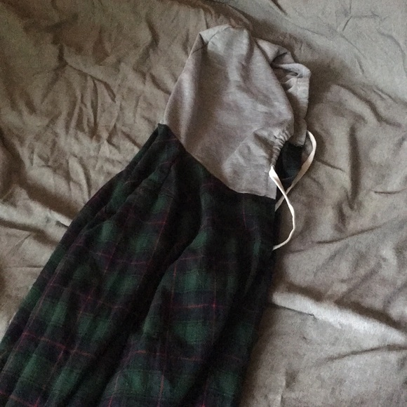 Drawstring Plaid Hooded Jacket - Picture 3 of 4